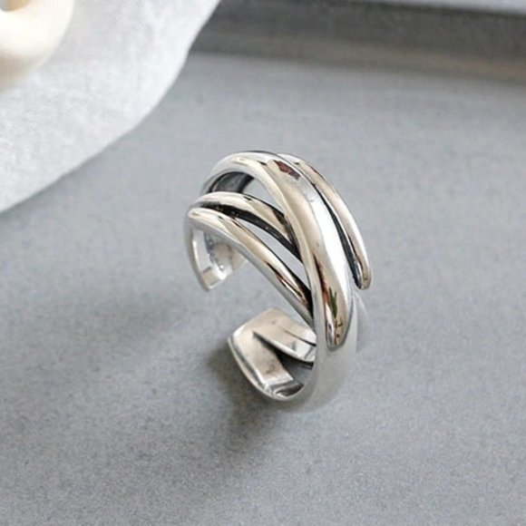 NEW 925 Sterling Silver Infinity Adjustable Ring A - Picture 2 of 8